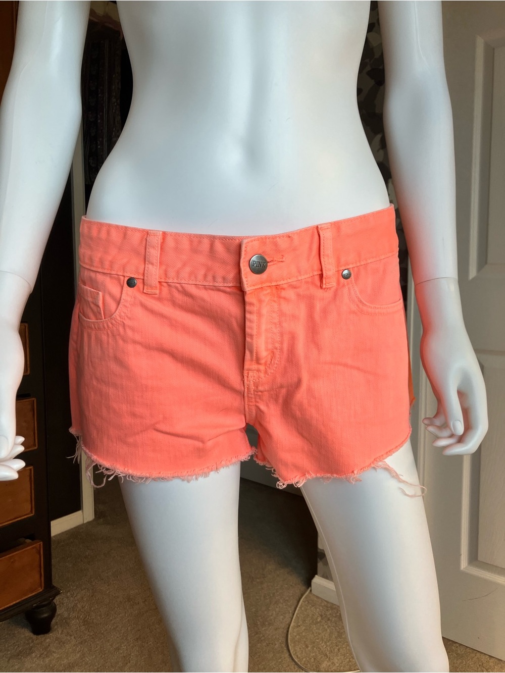 Victoria's Secret Coral Denim Cutoff Shorts